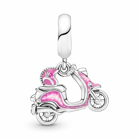 Charm pendant Pandora Scooter Rose en argent 