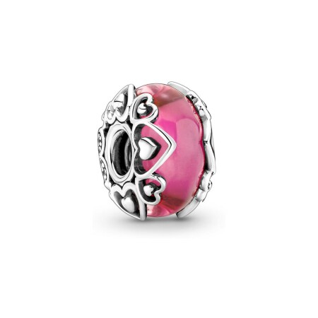 Charm Pandora Rose Déclaration D’amour en argent et verre de Murano