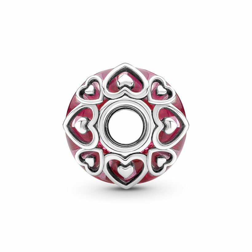 Charm Pandora Rose Déclaration D’amour en argent et verre de Murano