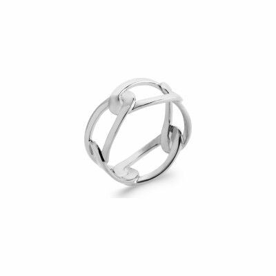 Bague en argent rhodié