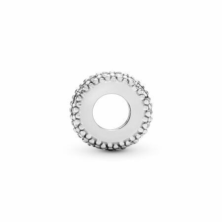 Charm Pandora Timeless espaceur scintillant transparent en argent et oxyde de zirconium