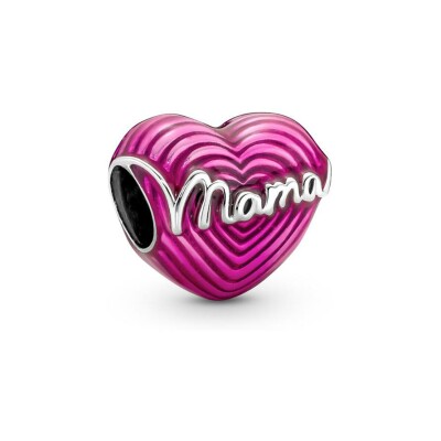 Charm Pandora Cœur Mama Ondes D’amour en argent