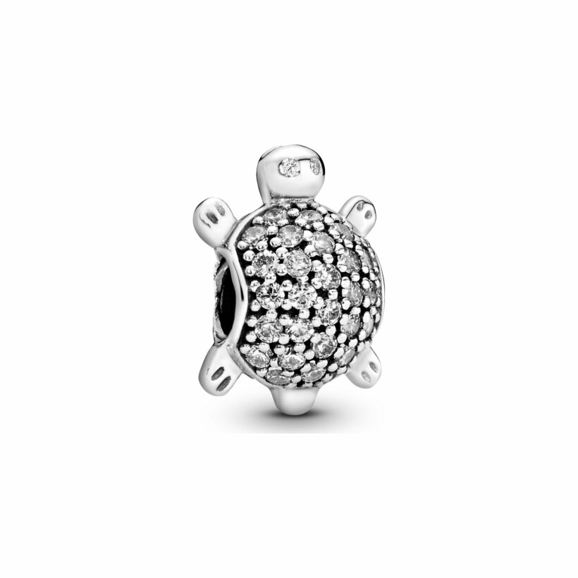 Charm Pandora Passions tortue marine pavé en argent et oxyde de zirconium