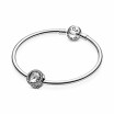 Charm Pandora Timeless incolore scintillant en argent et oxyde de zirconium