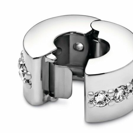 Charm clip Pandora Timeless rangée scintillante incolore en argent et oxyde de zirconium