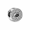 Charm Pandora People anniversaire pavé et cœur en argent et oxyde de zirconium