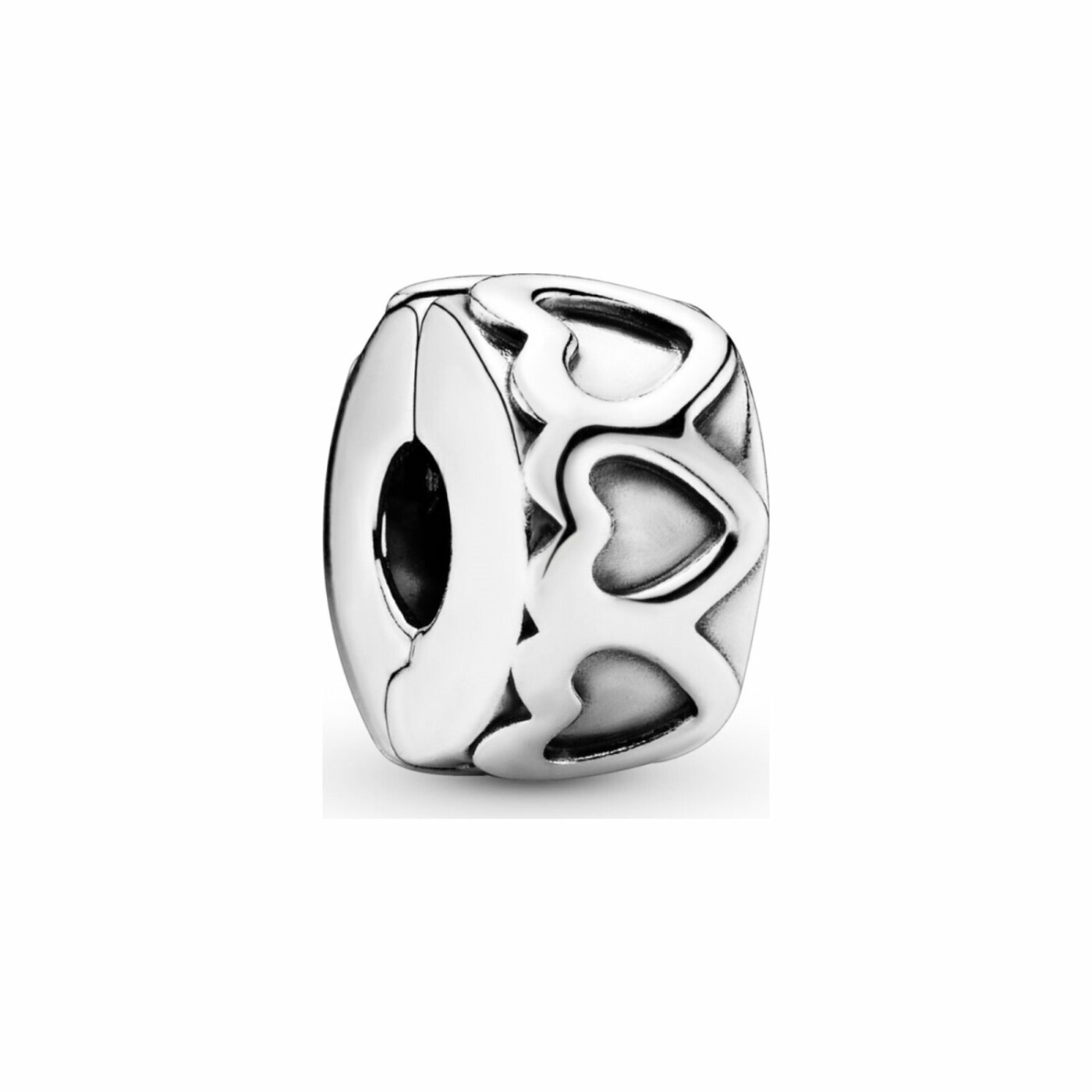 Charm clip Pandora People couronne de cœurs en argent