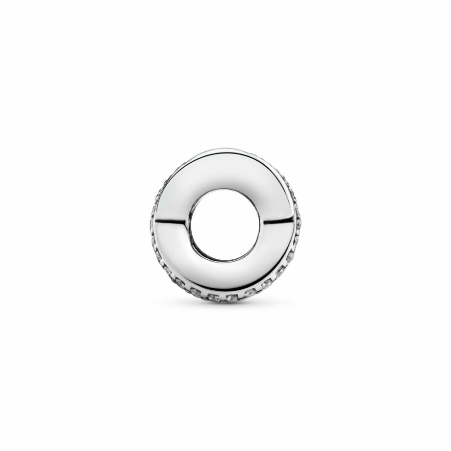 Charm Pandora Timeless espaceur scintillant et lignes en argent et oxyde de zirconium