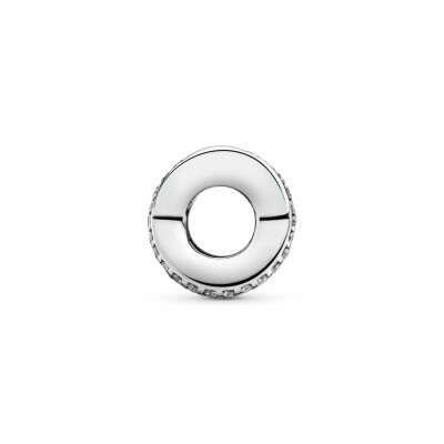 Charm Pandora Timeless espaceur scintillant et lignes en argent et oxyde de zirconium