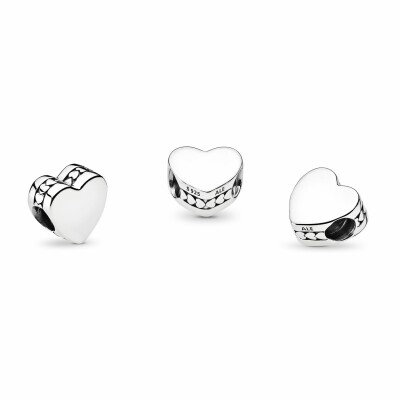 Charm Pandora Coeur Gravable en argent