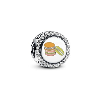 Charm Pandora Moments Macaron en argent, résine et oxydes de zirconium