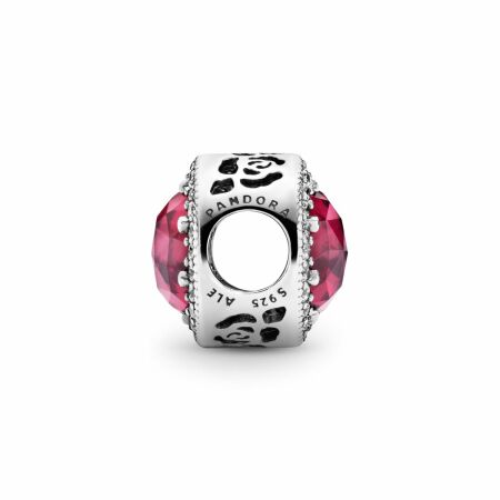 Charm Disney x Pandora Disney Rose De La Belle Et La Bête en argent et oxyde de zirconium et cristal