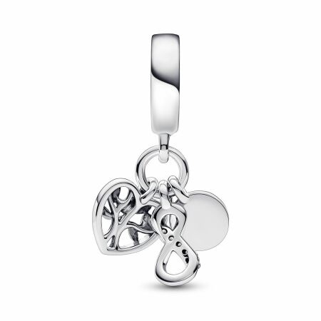 Charm pendant Pandora Triple Infini Famille en argent 