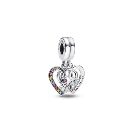 Charm pendant Pandora Amitié Séparable Cœurs Pièce De Puzzle en argent