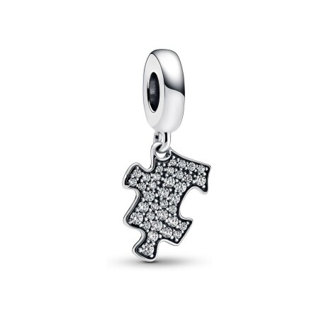 Charm pendant Pandora Pièce De Puzzle Scintillant en argent 