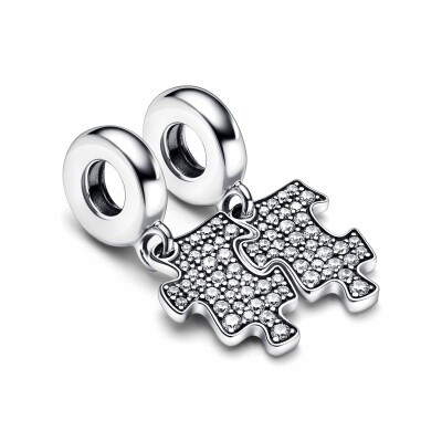 Charm pendant Pandora Pièce De Puzzle Scintillant en argent 