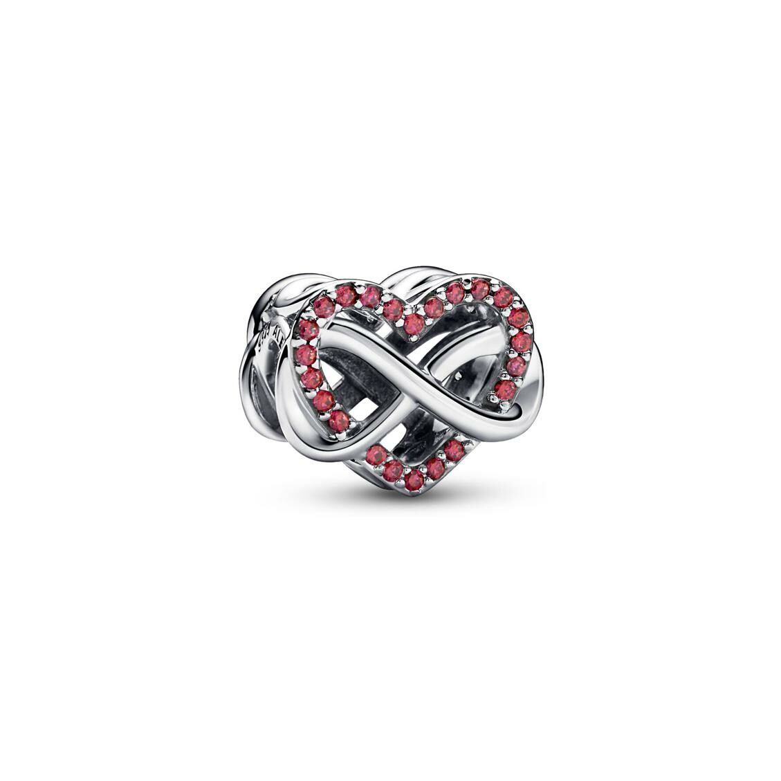 Charm Pandora Cœur Rouge Infini Scintillant en argent 