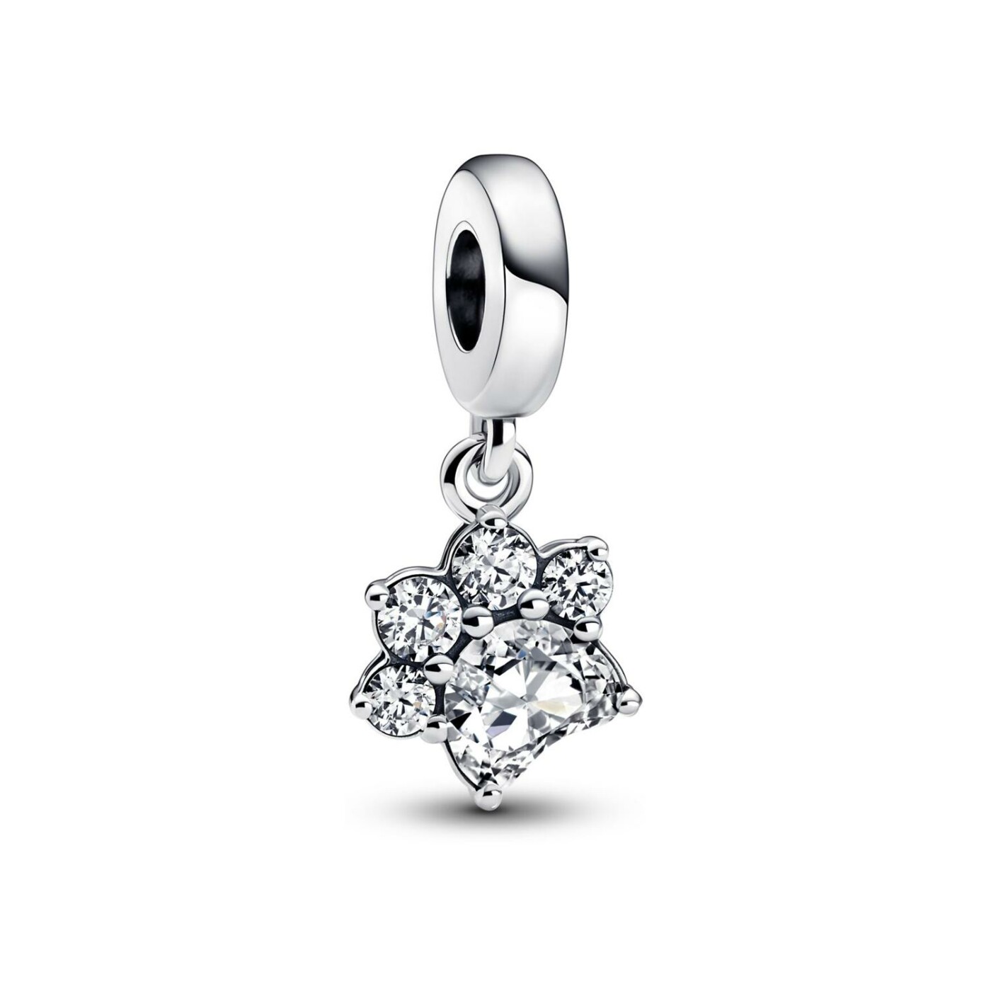 Charm pendant Pandora Empreinte De Patte D'animal De Compagnie Scintillant en argent 