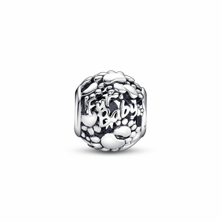 Charm Pandora Cœurs & Empreintes De Pattes en argent 