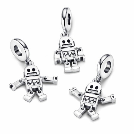 Charm pendant Pandora Meilleur Ami Robot en argent 