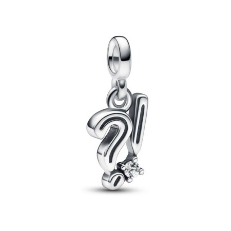 Charm Pandora Me Mini Dangle S'exprimer & S'exclamer en argent 