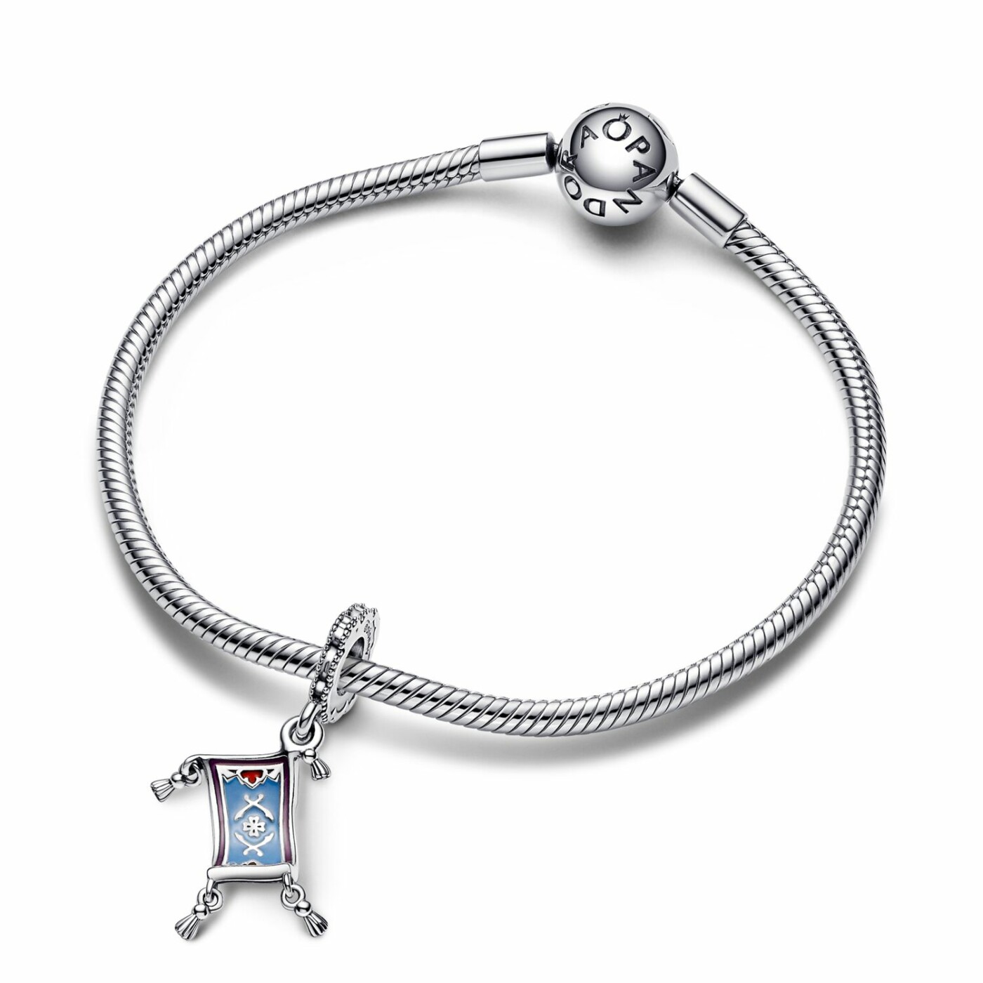 Charm pendant Disney X Pandora Aladdin Tapis Magique en argent