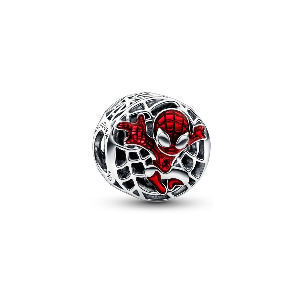 Charm Marvel X Pandora Spider-man Surplombant La Ville en argent 