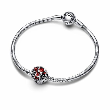 Charm Marvel X Pandora Spider-man Surplombant La Ville en argent 