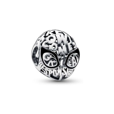 Charm Marvel X Pandora Masque De Spider-man en argent