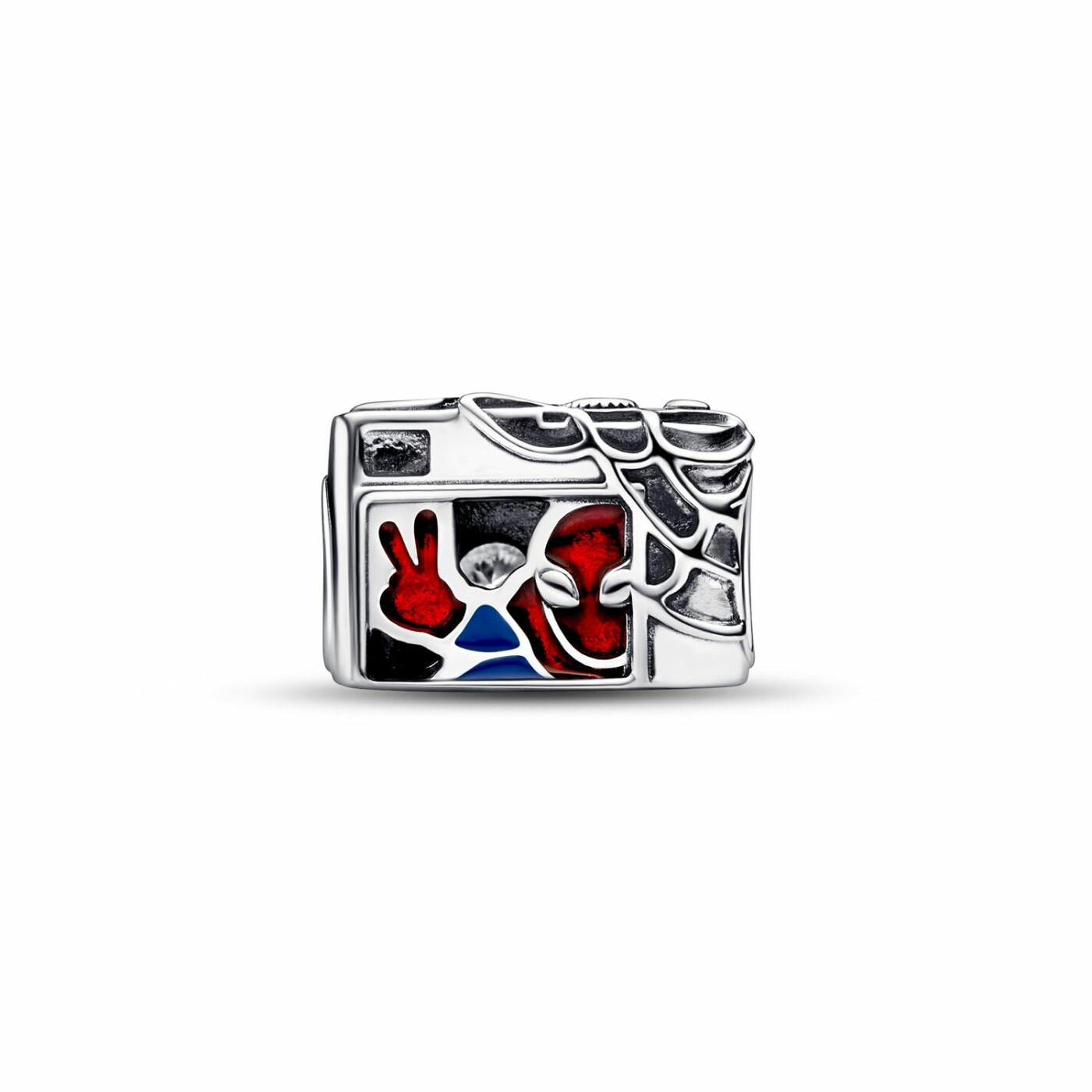 Charm Marvel X Pandora Spider-man Selfie Appareil Photo en argent