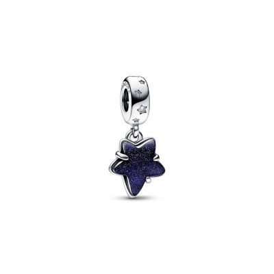 Charm pendant Pandora Moments Murano Étoile Galaxie Céleste en argent