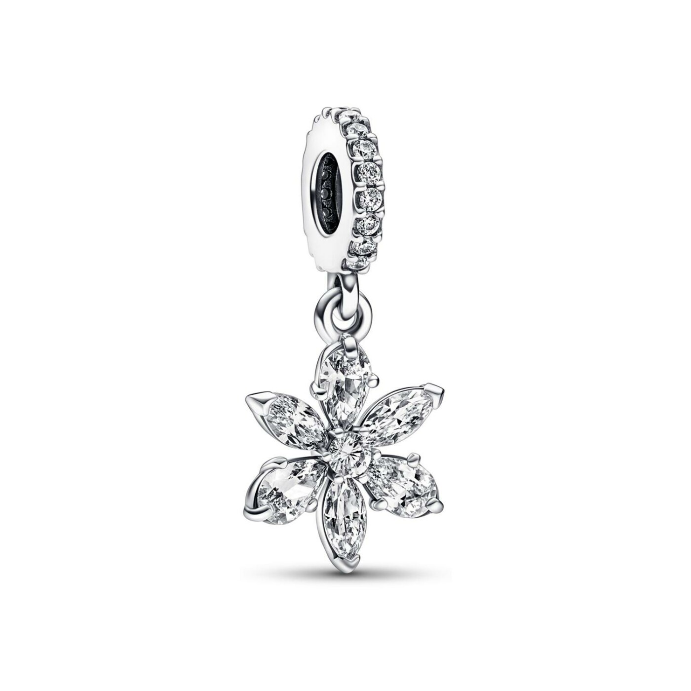 Charm pendant Pandora Timeless Herbier Scintillant en argent 