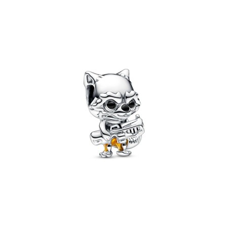 Charm Marvel X Pandora les Gardiens de la Galaxie Rocket raccoon en argent 