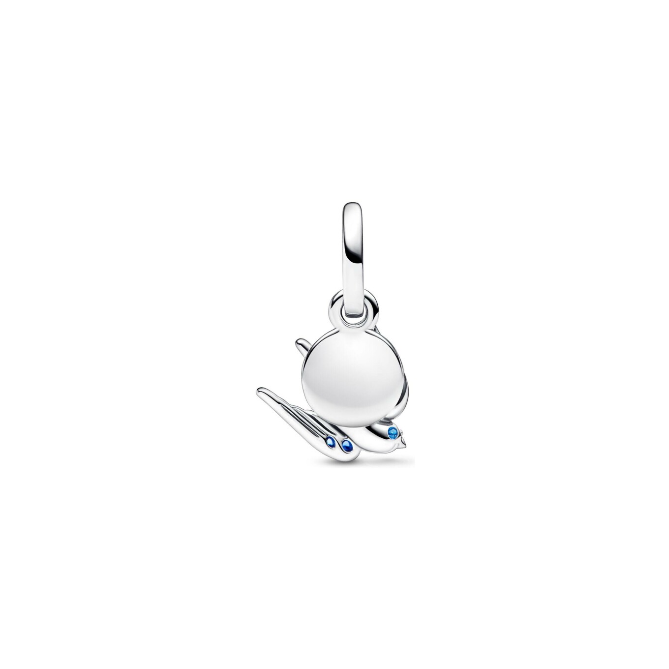 Charm Pandora Moments double hirondelle scintillante & citation en argent