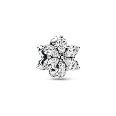 Charm Pandora Timeless herbier scintillant en argent 