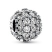 Charm Pandora rond pavé scintillant en argent 