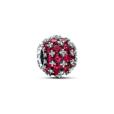 Charm Pandora Moments Rose Rond Pavé Scintillant en argent