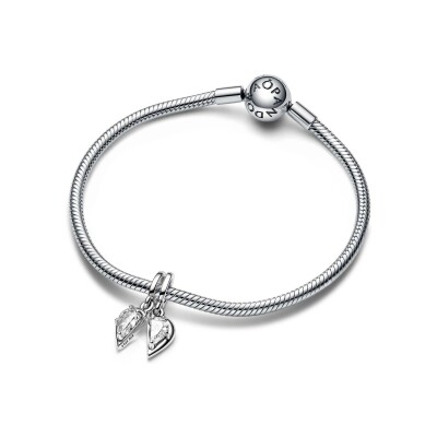 Charm Pandora séparable mère & fille en argent 