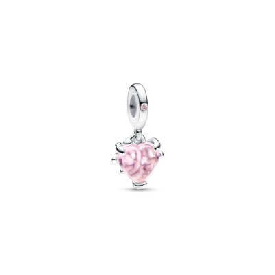 Charm Pandora arbre de vie & cœur rose en argent 