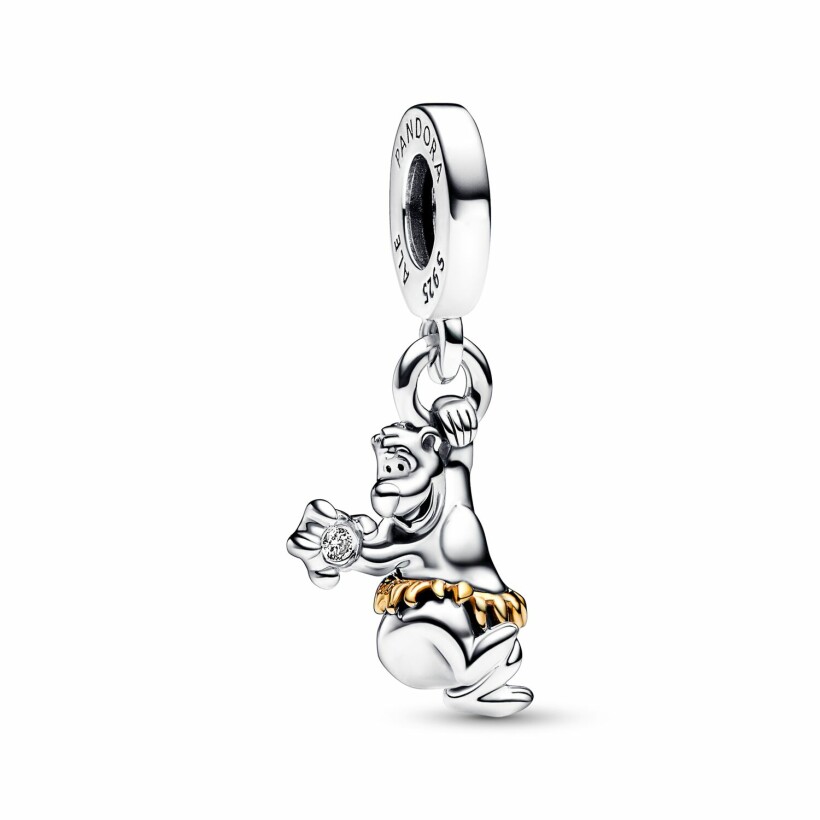 Charm Disney X Pandora Pendant 100e Anniversaire Baloo en argent, or jaune et diamant