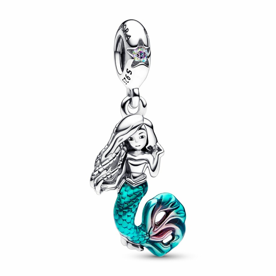 Charm Disney X Pandora Pendant Ariel La Petite Sirène en argent