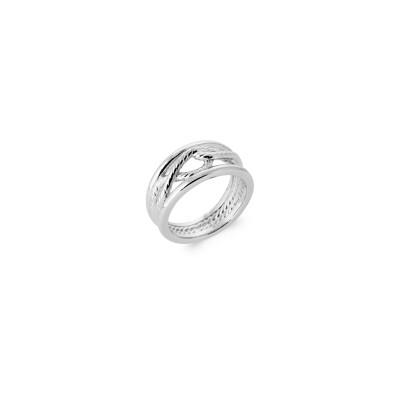 Bague en argent rhodié