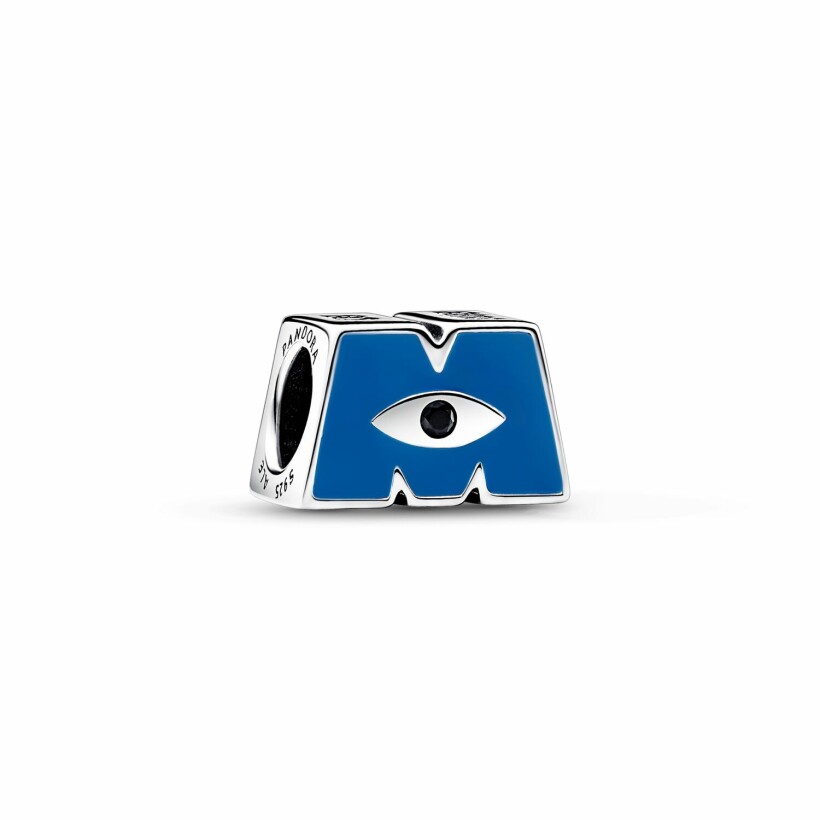 Charm Disney X Pandora Pixar Monstres & Cie Logo M en argent