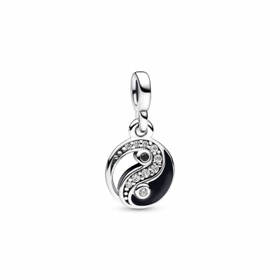 Charm Pandora Me Mini Dangle Yin & Yang Scintillant en argent