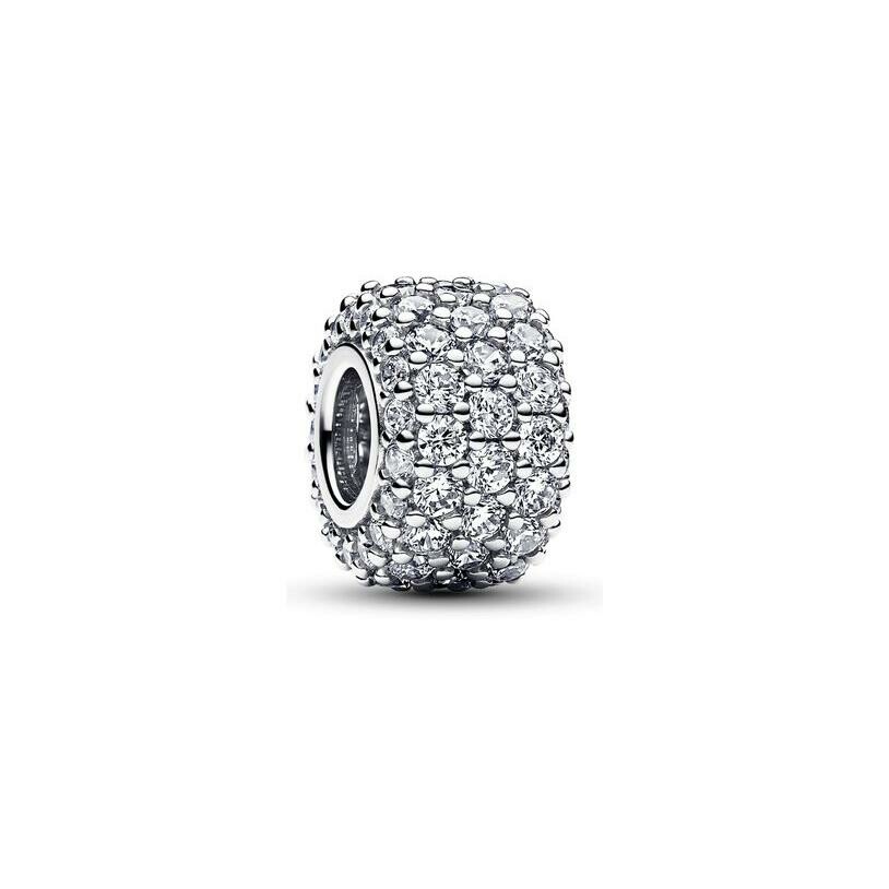 Charm Pandora Triple Rang Pavé Scintillant en argent