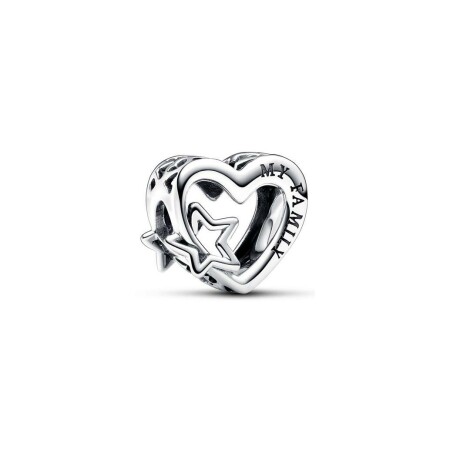 Charm Pandora Famille Coeur Et Etoile en argent