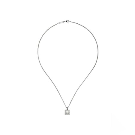 Pendentif Chopard Happy Diamonds en or blanc et pavé de diamants