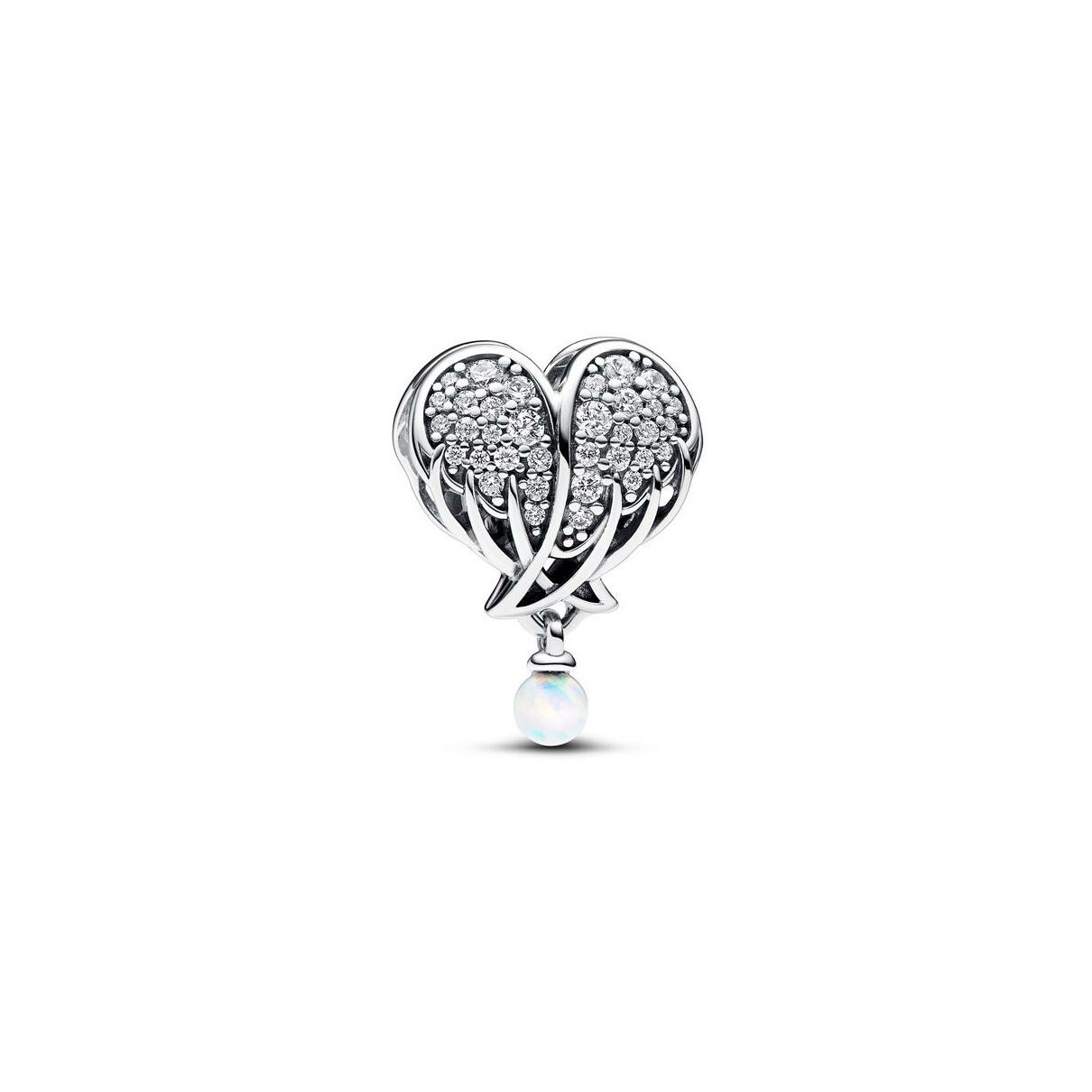 Charm Pandora Coeur & Ailes D'ange Scintillantes en argent