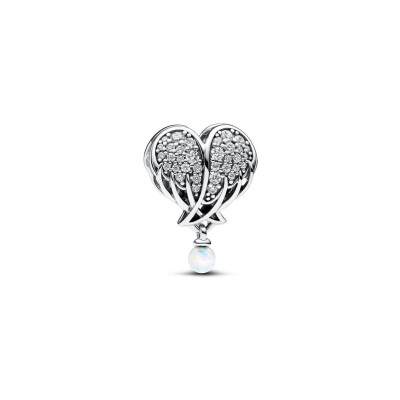 Charm Pandora Coeur & Ailes D'ange Scintillantes en argent