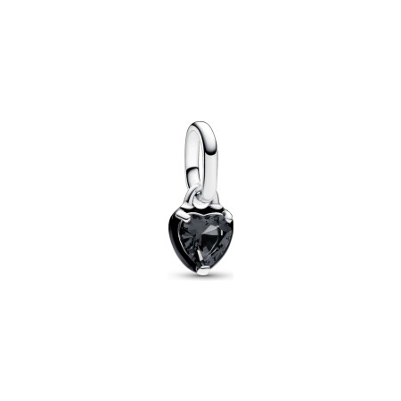 Charm Pandora Me Cœur Chakra Noir en argent